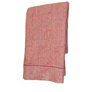 Roberta Roller Rabbit NEW NWT pink candy cane stripe Twin flat sheet ric rac…